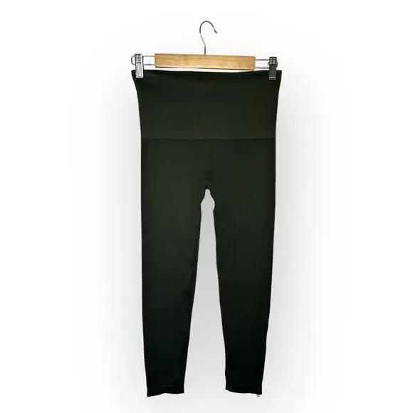 Spanx Women's Look At Me Now Seamless Side Zip Leggings M Olive Green Zip Leg - Picture 7 of 8